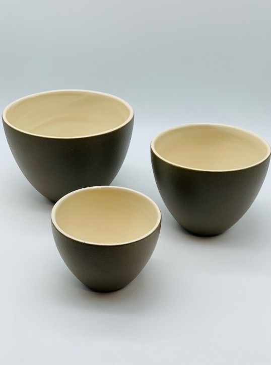 Blumentopf/Dekotopf - Set (Lederoptik)
